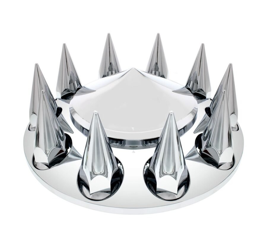 Pointed Front Axle Cover With 33mm Spike Thread-On Nut Covers – Chrome