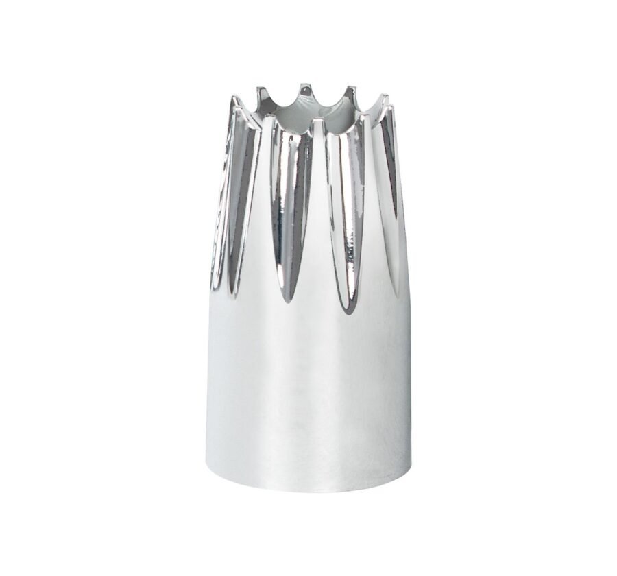 33mm x 3-3/4″ Chrome Plastic Crown Nut Cover – Thread-On