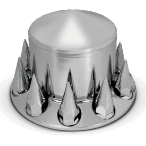 Pointed Rear Axle Cover w/ (10) 33mm Pointed Screw-On Lug Nut Covers