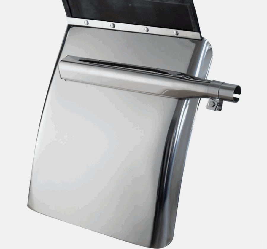 29″ Stainless Steel Quarter Fenders w/ Triangle Mounts