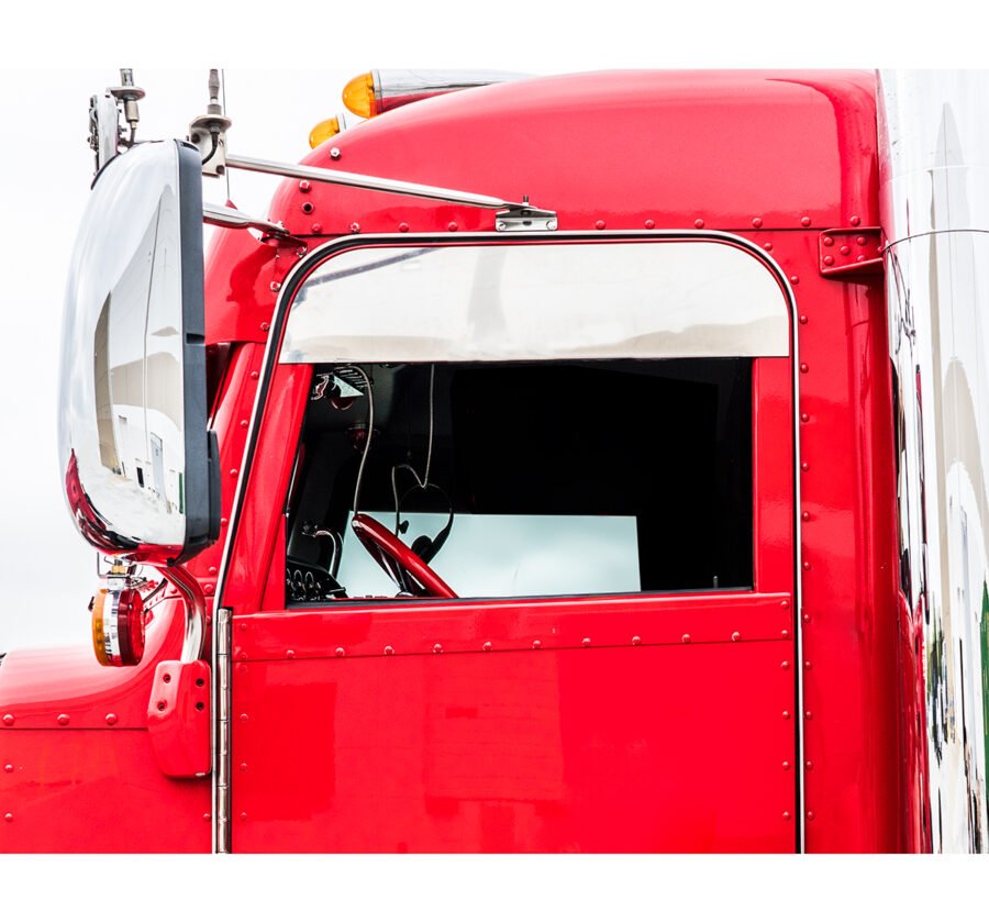 Stainless 7″ Chopped Window Trim For 2005+ Peterbilt 379/386/389