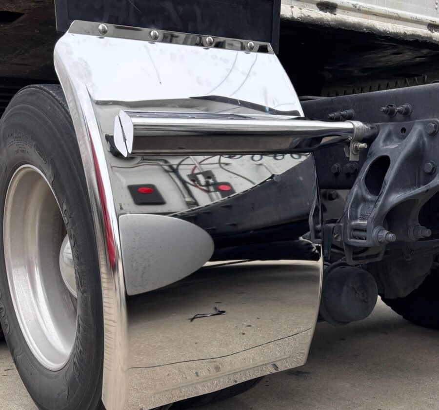 34″ Stainless Steel Quarter Fenders w/ Triangle Mounts