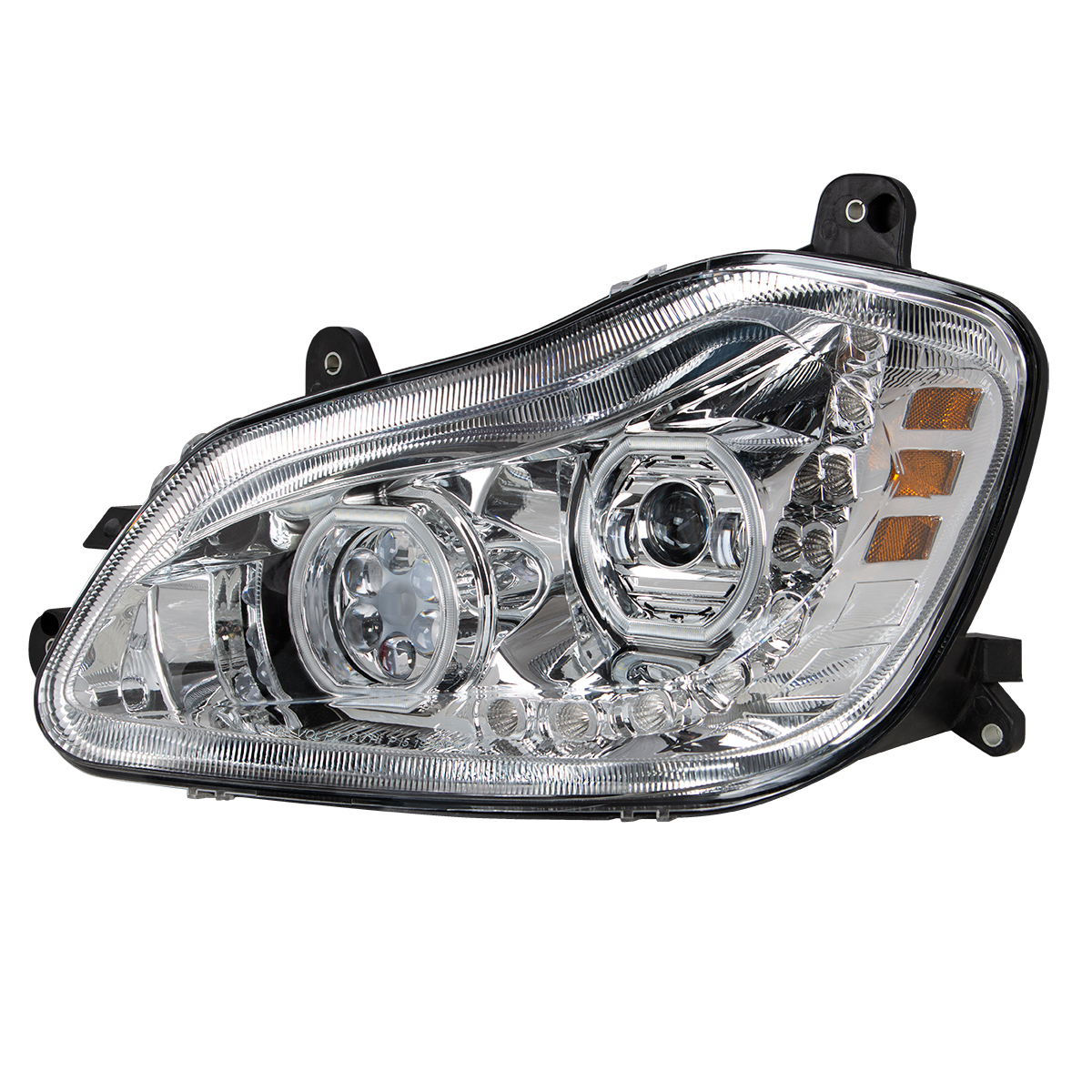 Kenworth T680 2013–2021 LED Headlight w/ Sequential Turn Signal – Chrome Driver Side - Image 3