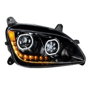 Black LED Headlight For Peterbilt 587 & 579 - Passenger