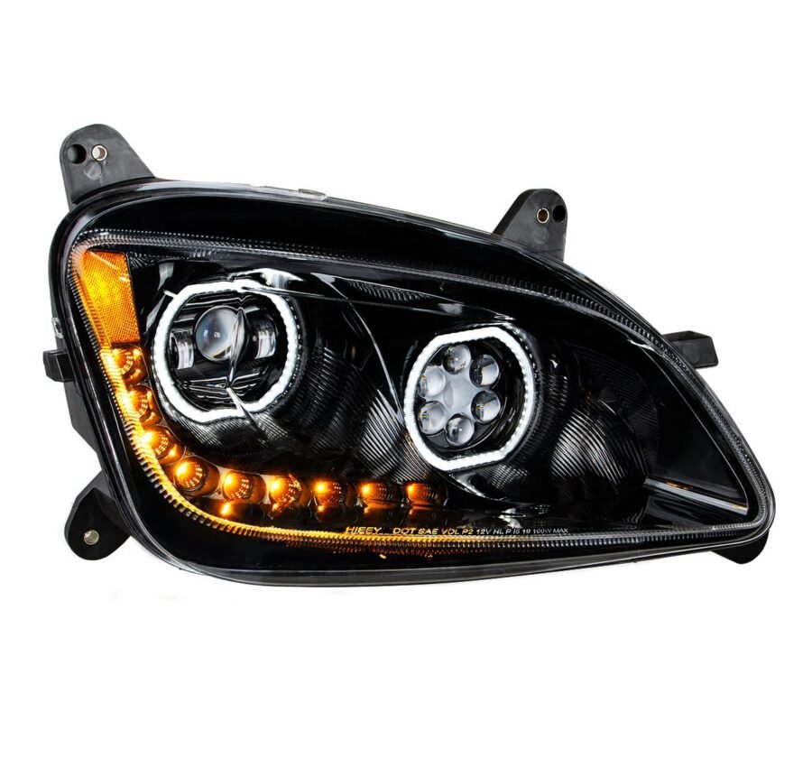 Black LED Headlight For Peterbilt 587 & 579 – Passenger