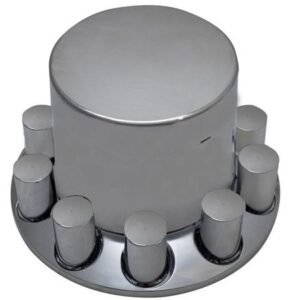 Flat Rear Axle Cover w/ (10) 33mm Screw-On Lug Nut Covers