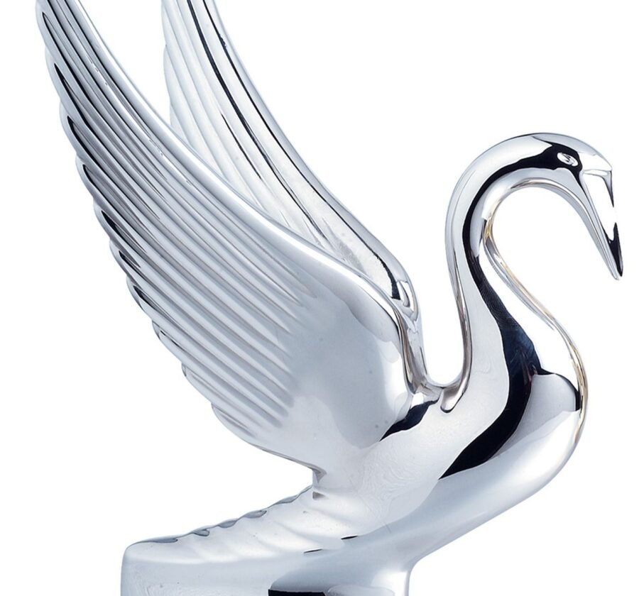 Chrome Swan Hood Ornament