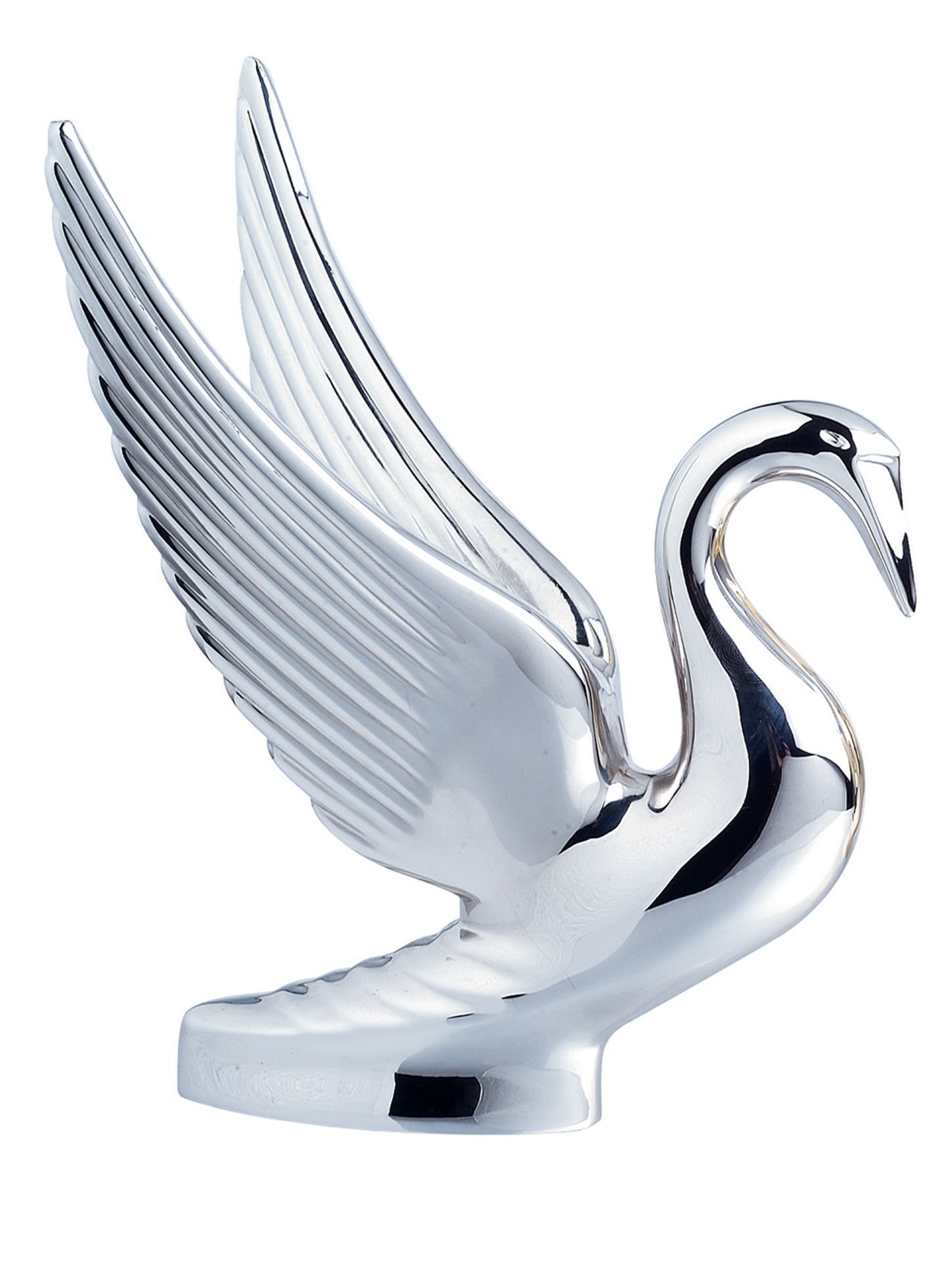 Chrome Swan Hood Ornament