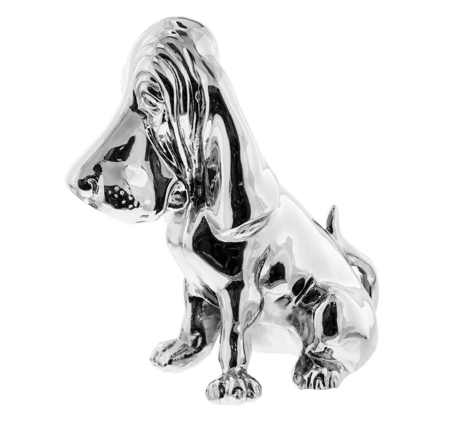 Chrome Basset Hound Hood Ornament