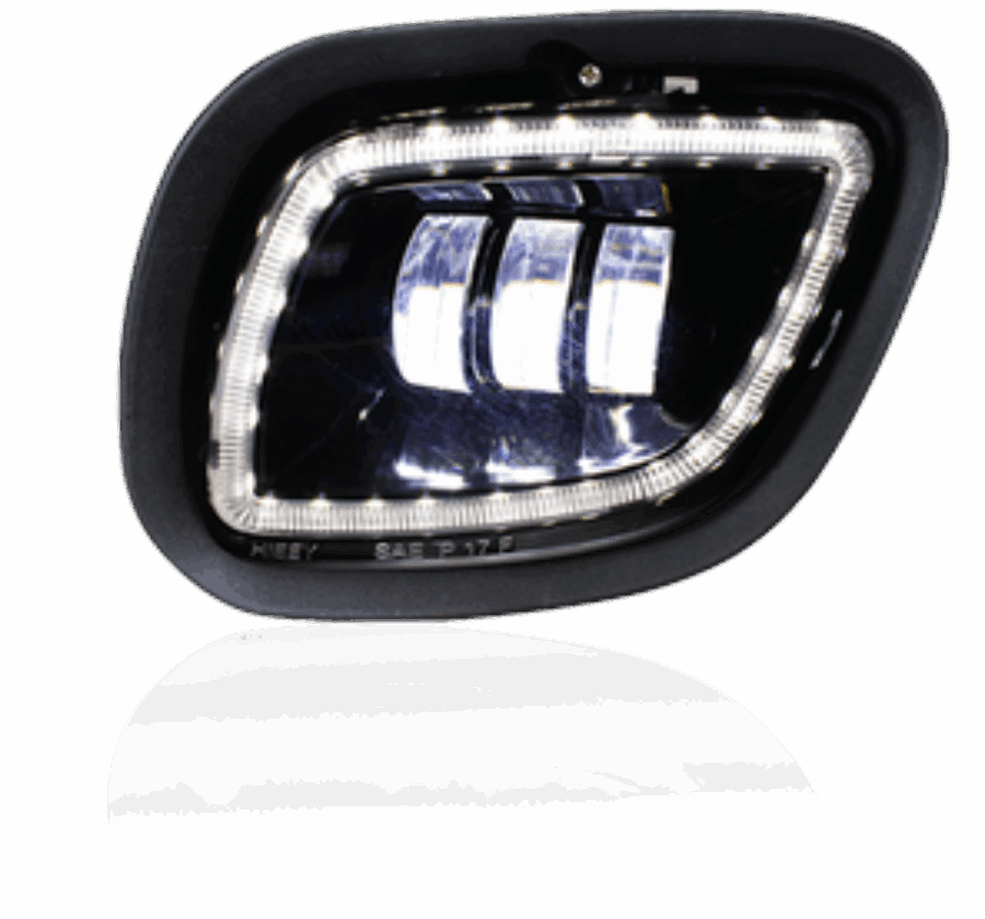 Freightliner Cascadia 2008–2017 Black Fog Light with Halo