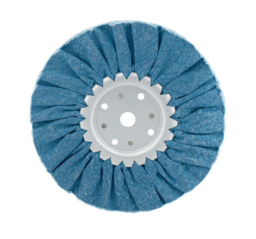 8″ Blue Treated Airway Buff – 5/8″ & 1/2″ Arbor