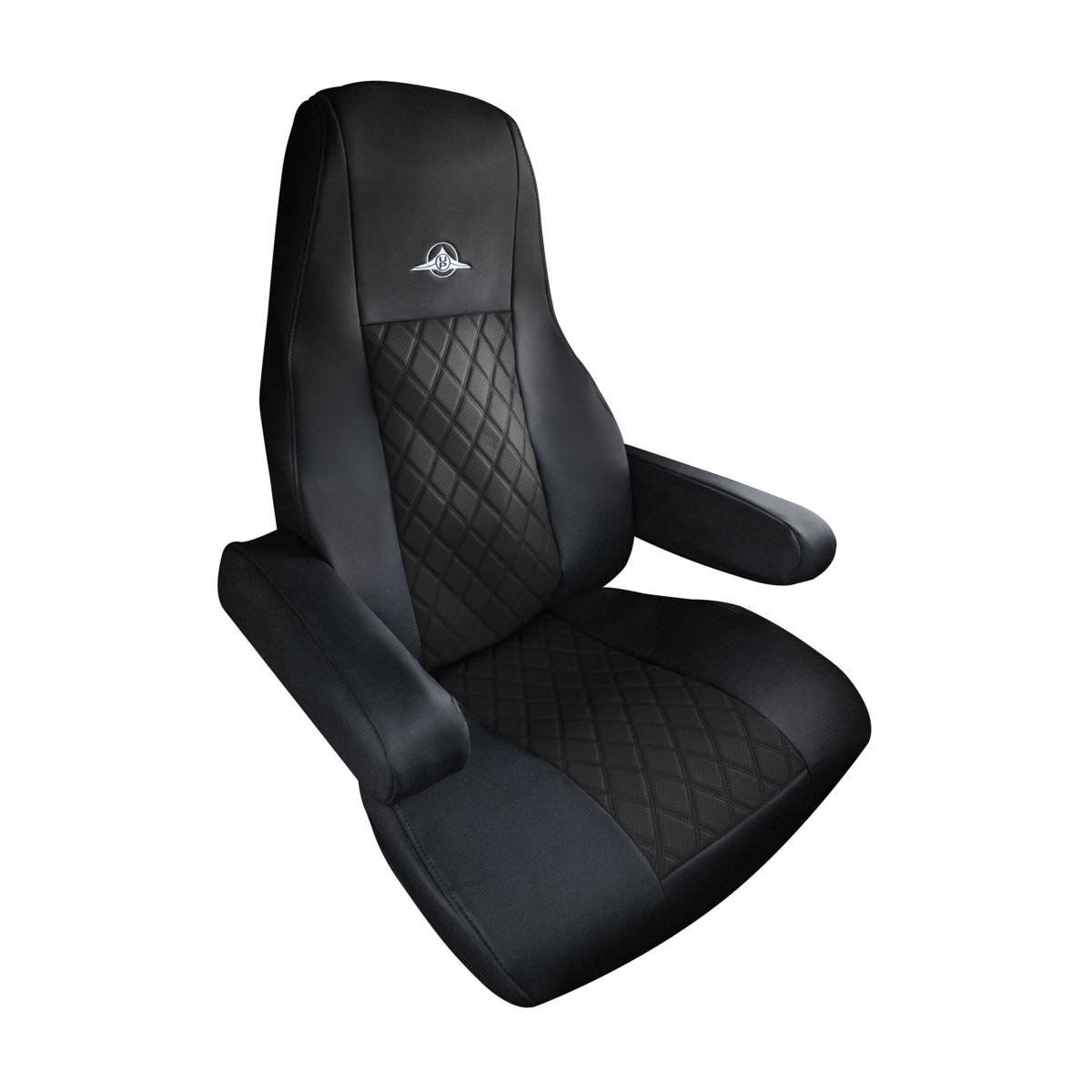 Riggear Black Faux Leather Seat Covers for Freightliner Cascadia 2008–2025