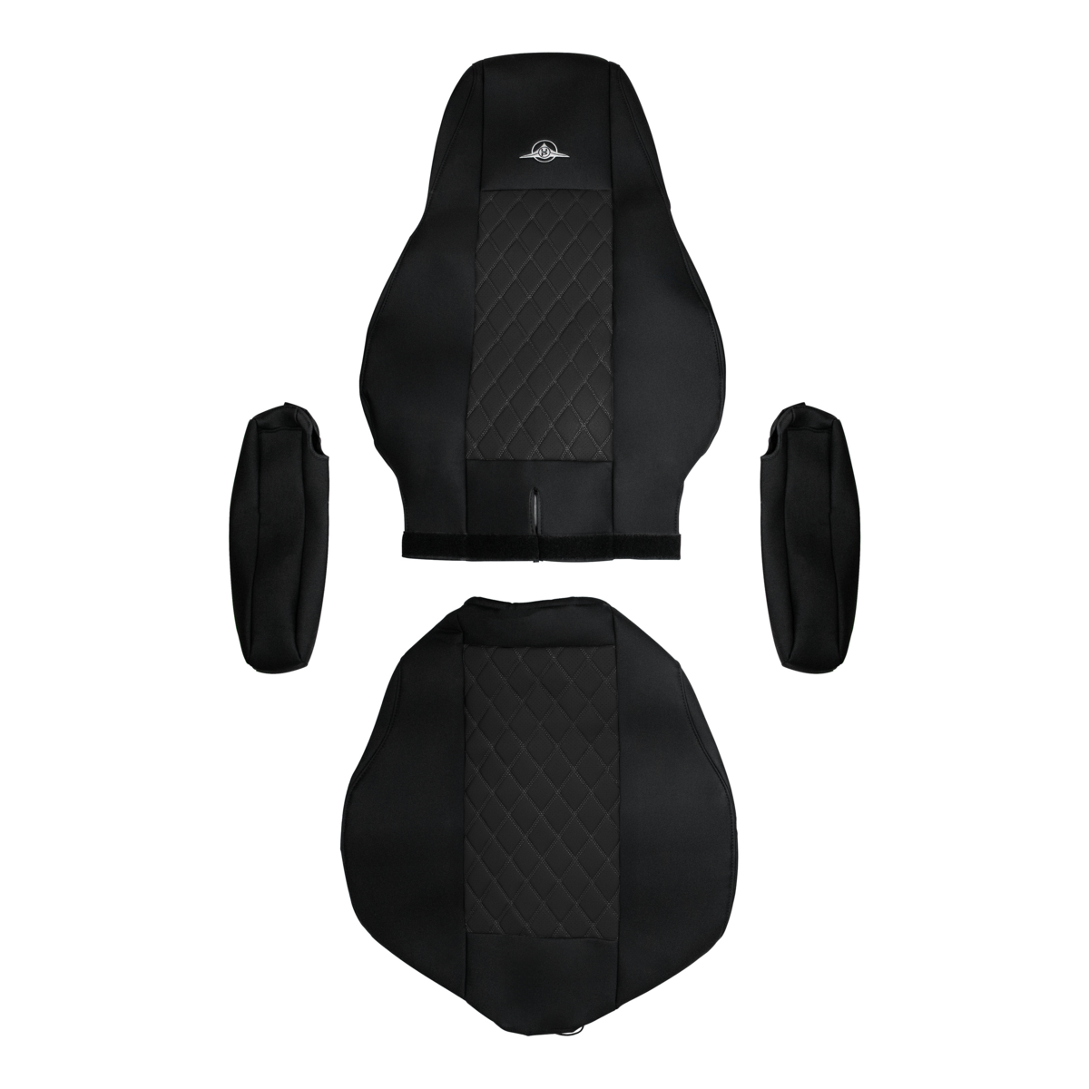 Riggear Black Faux Leather Seat Covers for Freightliner Cascadia 2008–2025 - Image 3