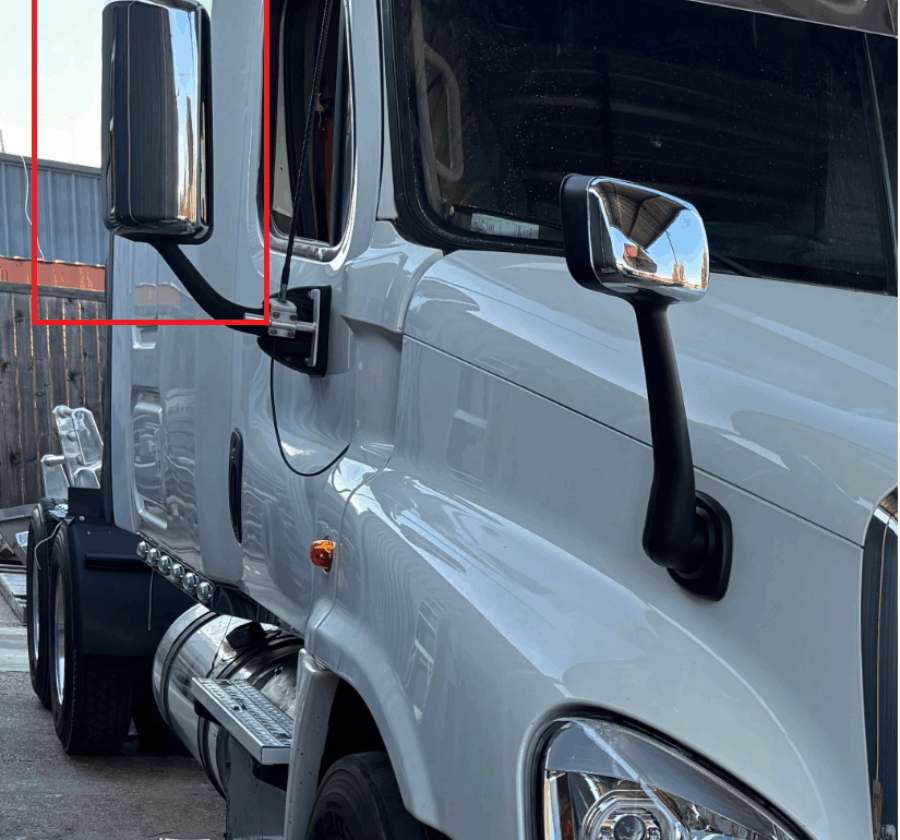 Chrome Mirror Covers for Freightliner Cascadia (2008–2017)
