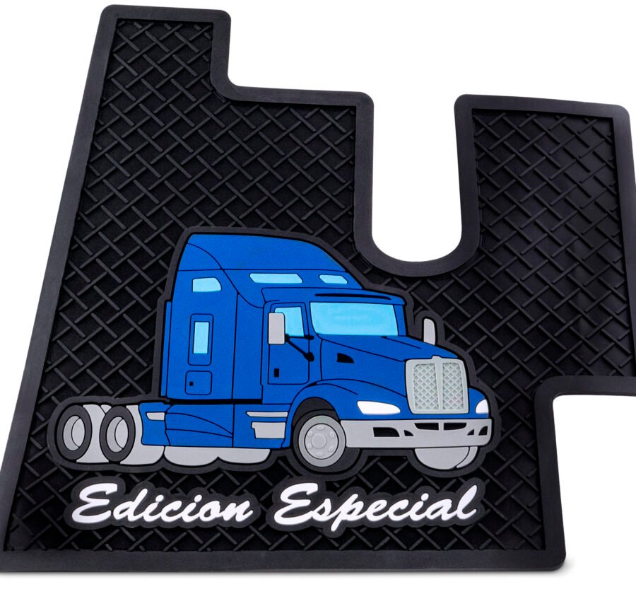 RUBBER FLOOR MATS FOR KENWORTH T600 & T660 – BLUE
