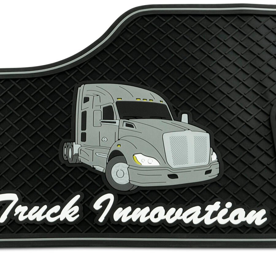 RUBBER FLOOR MATS FOR KENWORTH T680 – GRAY