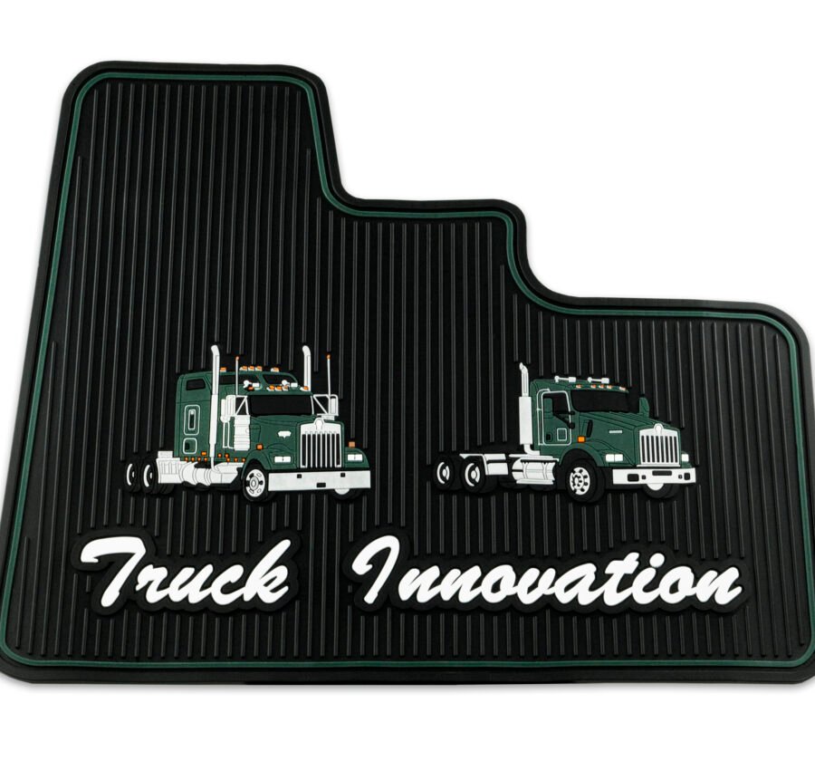 Kenworth W900/T800/T600 Gray Ribbed Rubber Floor Mats