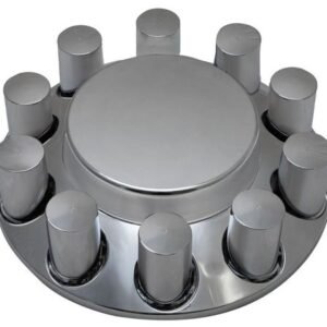 Flat Front Axle Cover w/ (10) 33mm Screw-On Lug Nut Covers