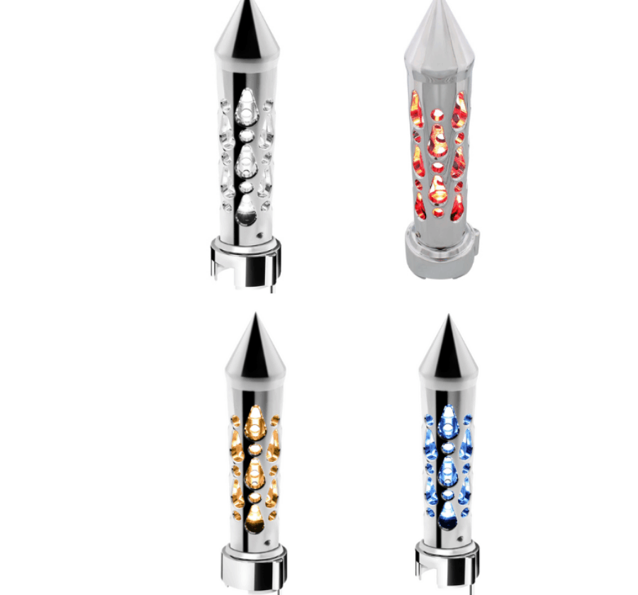 Brooklyn Style Spike Gearshift Knob With LED – Chrome