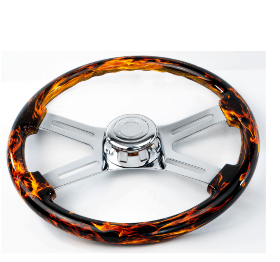18” Fire Design Wood Steering Wheel