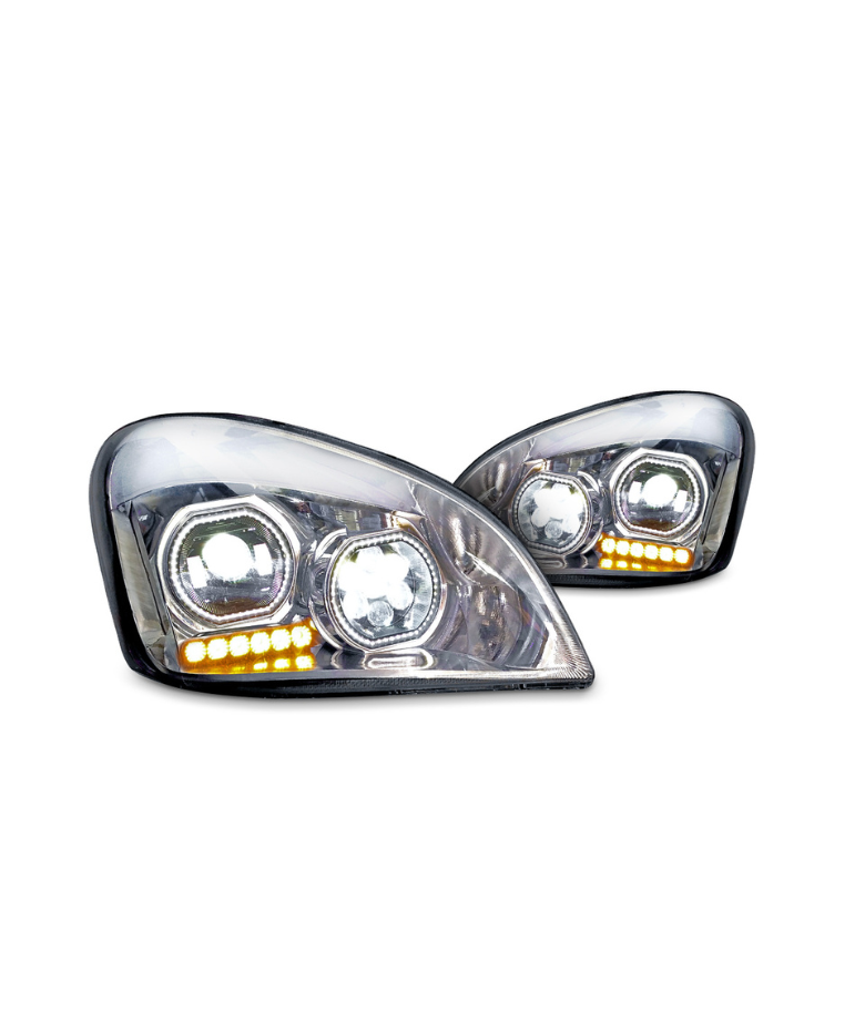 Freightliner Cascadia 2008–2017 LED Headlight – Chrome