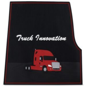 Freightliner Cascadia Red Rubber Floor Mats  (2008-2016)