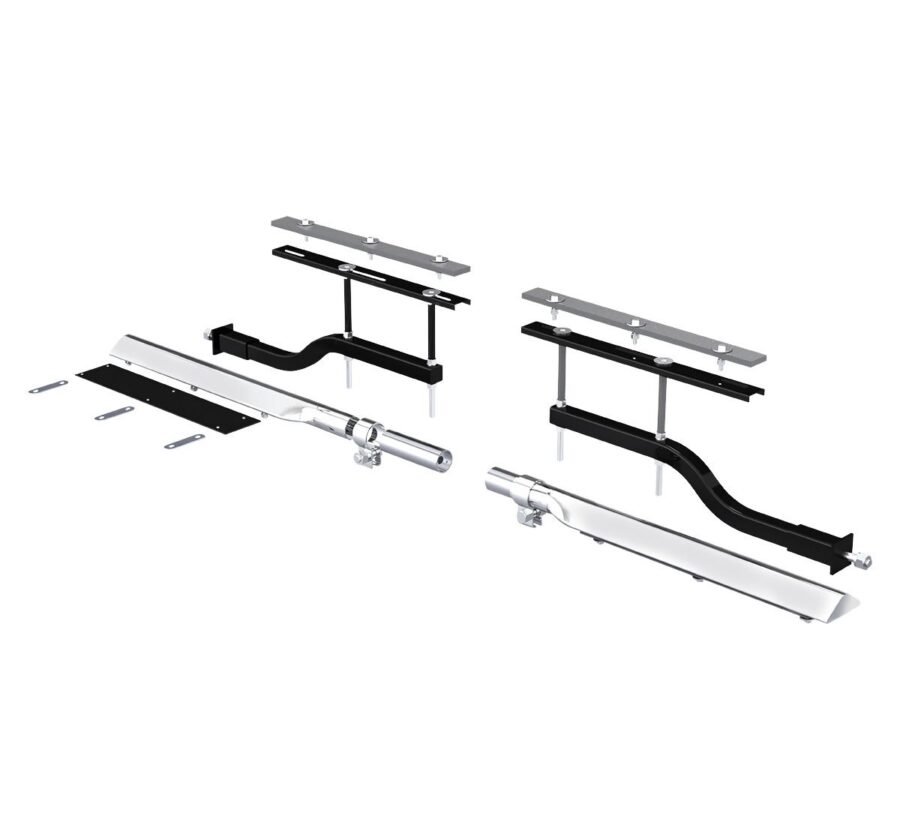 Universal Stainless Steel Half Fender Mounting Arm Kit (Pair)