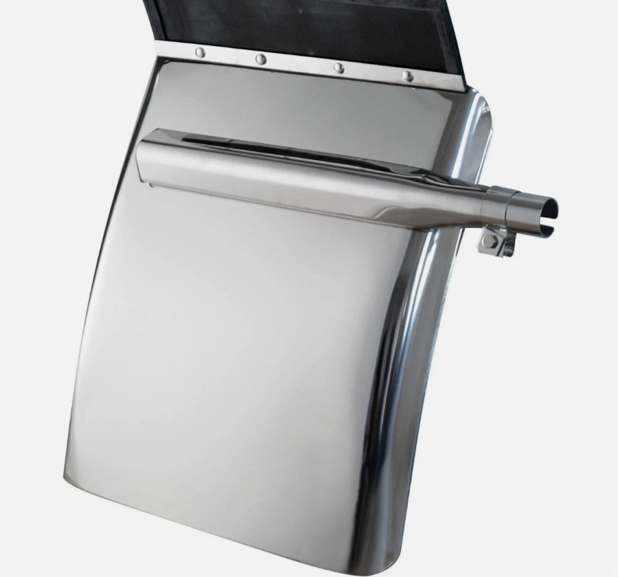 24″ Stainless Steel Quarter Fenders w/ Triangle Mounts