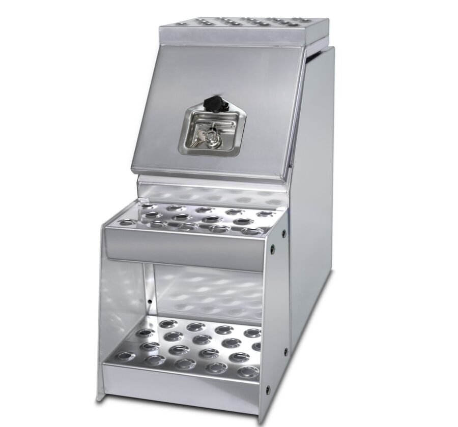 12″ Big-Opening Aluminum Step Tool Box w/ T-Lock