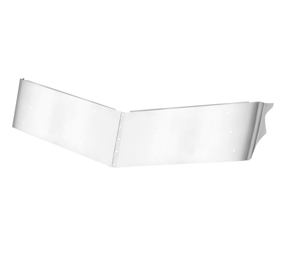13″ Stainless Drop Sunvisor For Petebilt