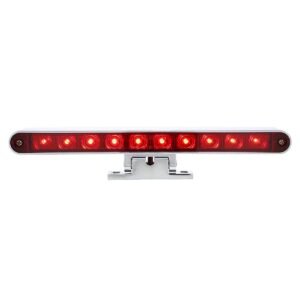 10 LED Dual Function 3rd Brake Light w/ Chrome Pedestal – Red LED/Red Lens