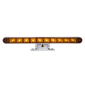 Chrome 10 LED Dual Function Light Bar – Amber LED/Amber Lens