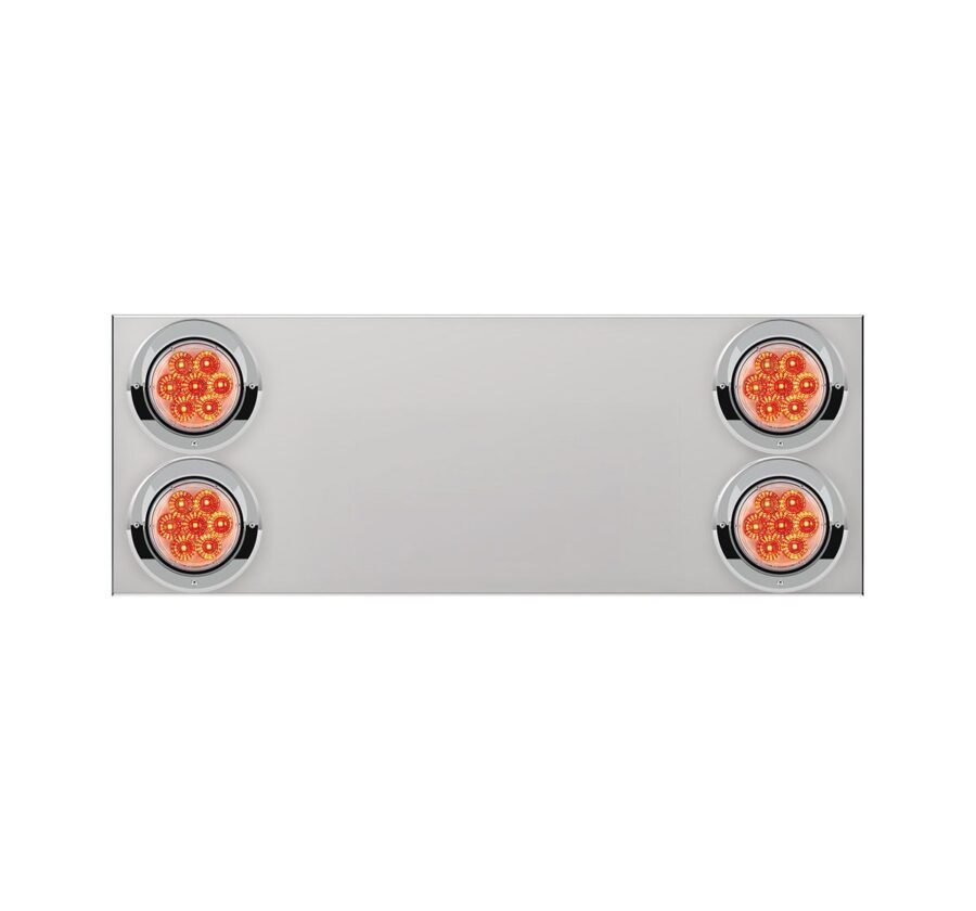 Stainless Steel Rear Center Panel w/ Reflector LED Lights