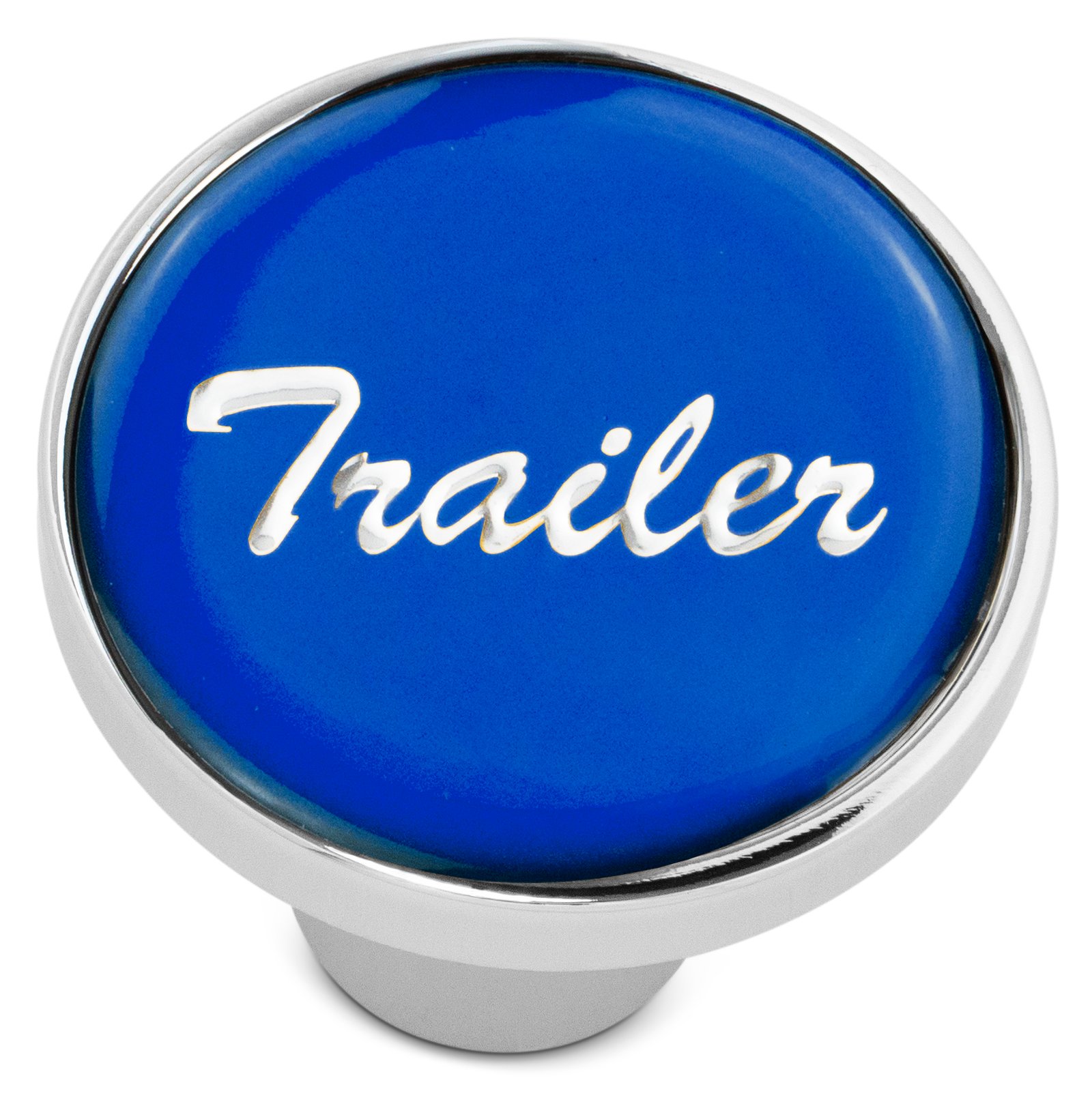 Tractor & Trailer Chrome Air Valve Knobs w/ Glossy Blue Stickers – Screw-On Set - Image 3