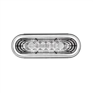 22 LED 6" Oval Abyss Light (Back-Up) - White LED/Clear Lens