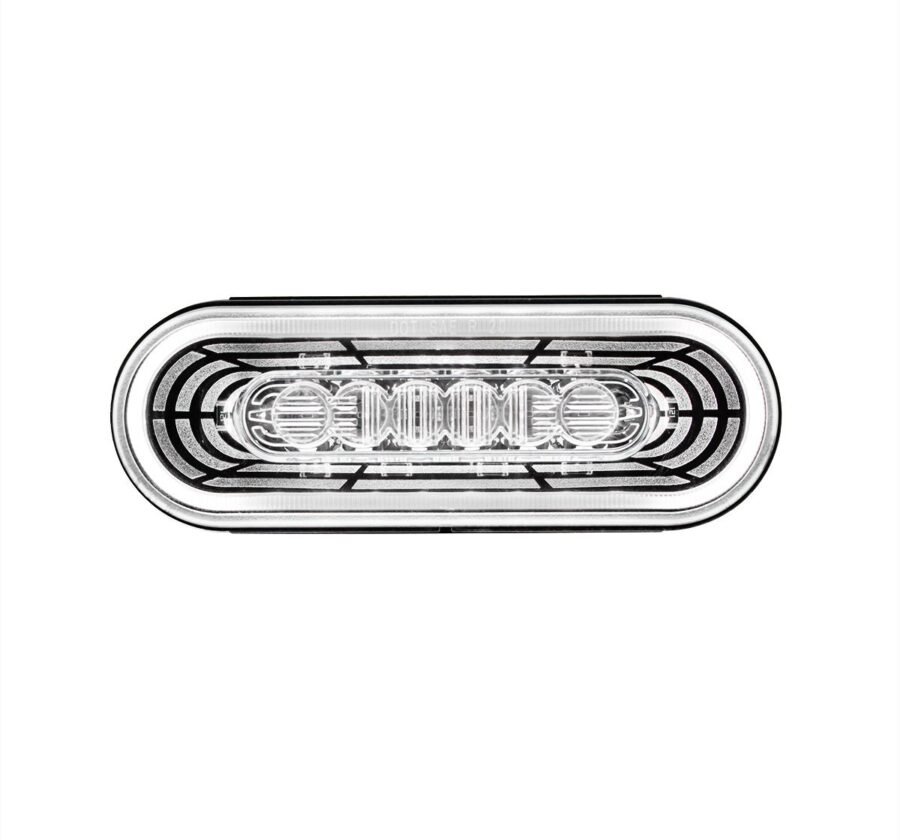 22 LED 6″ Oval Abyss Light (Back-Up) – White LED/Clear Lens