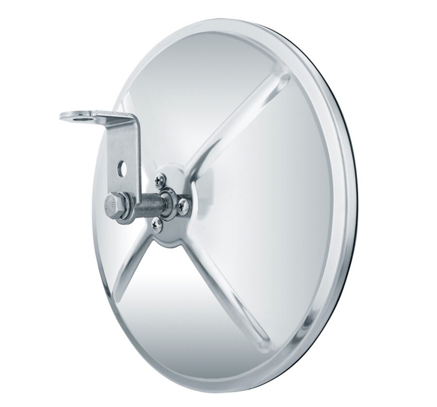 8-1/2″ Stainless Steel Convex Mirror With Center Stud