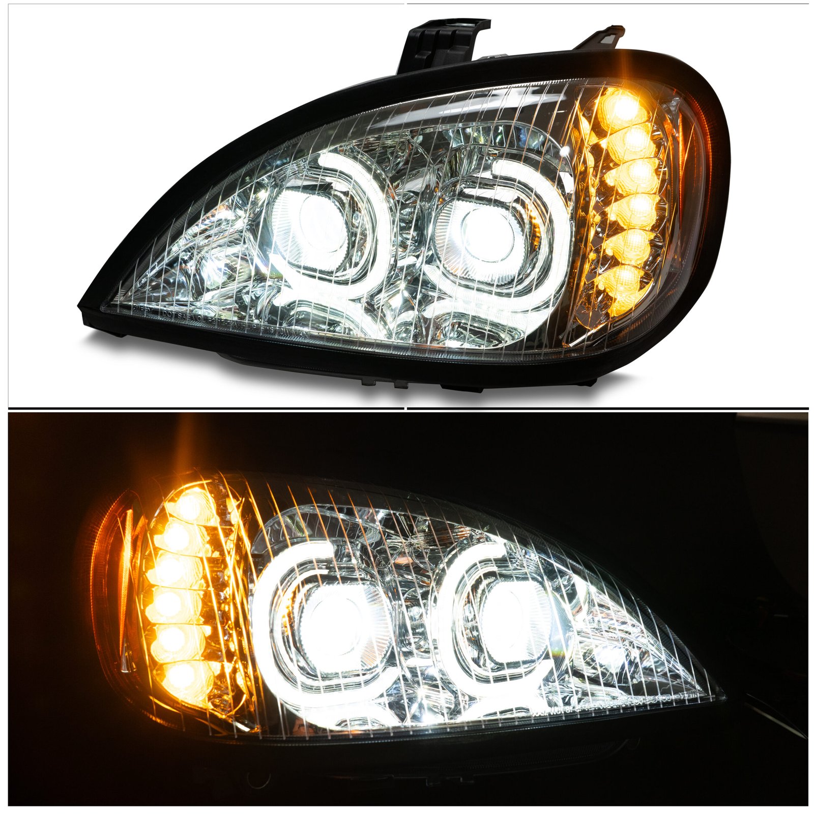 Freightliner Columbia Chrome LED Headlight - Image 2