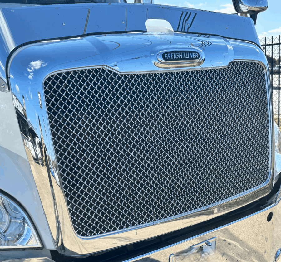 Freightliner Cascadia Mesh Chrome Grille w/ Bug Screen (08-17)