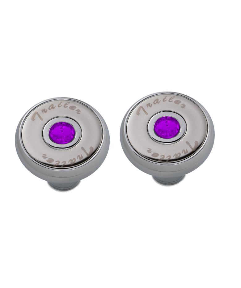 Chrome Screw-On Air Valve Knob w/ Purple Jewel – Tractor Trailer