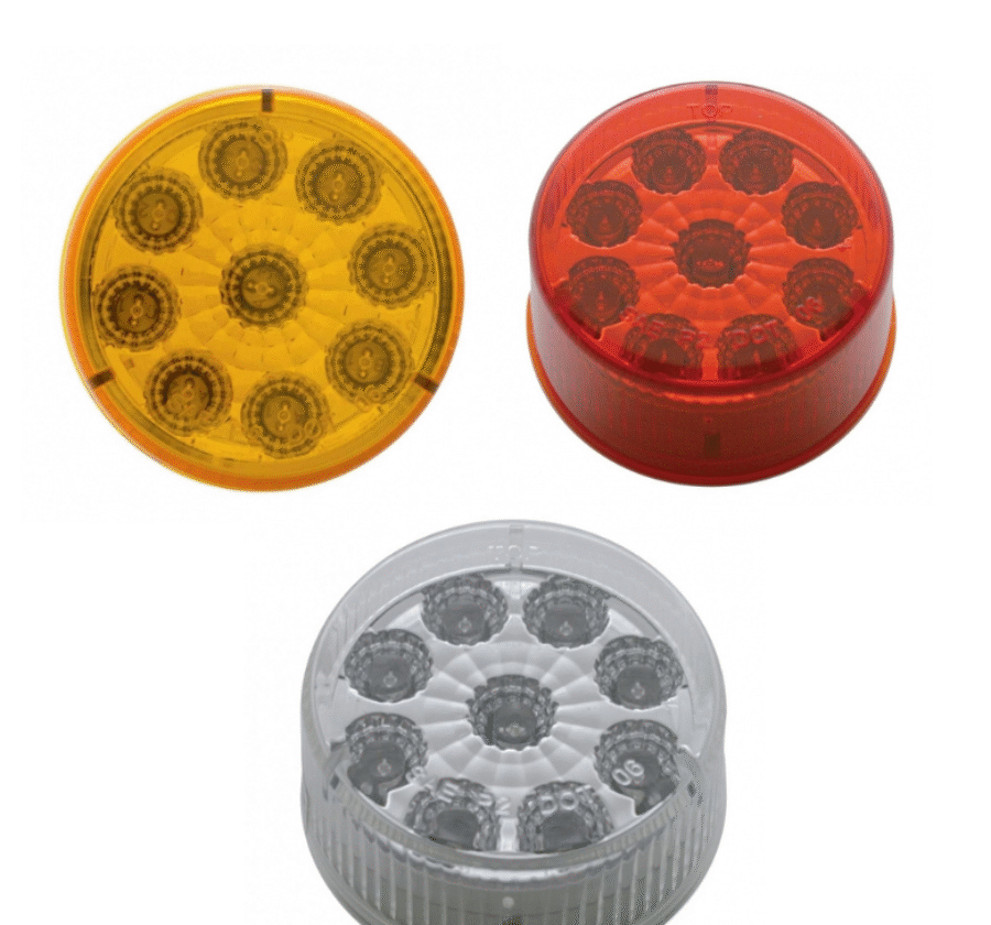2″ Round 9-LED Marker Light w/ Reflector