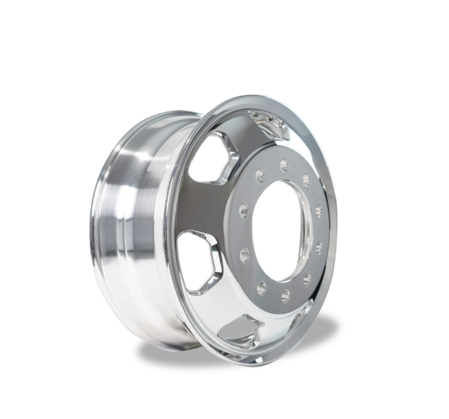 22.5″ Kenworth-Style Polished Hub-Pilot Aluminum Wheel