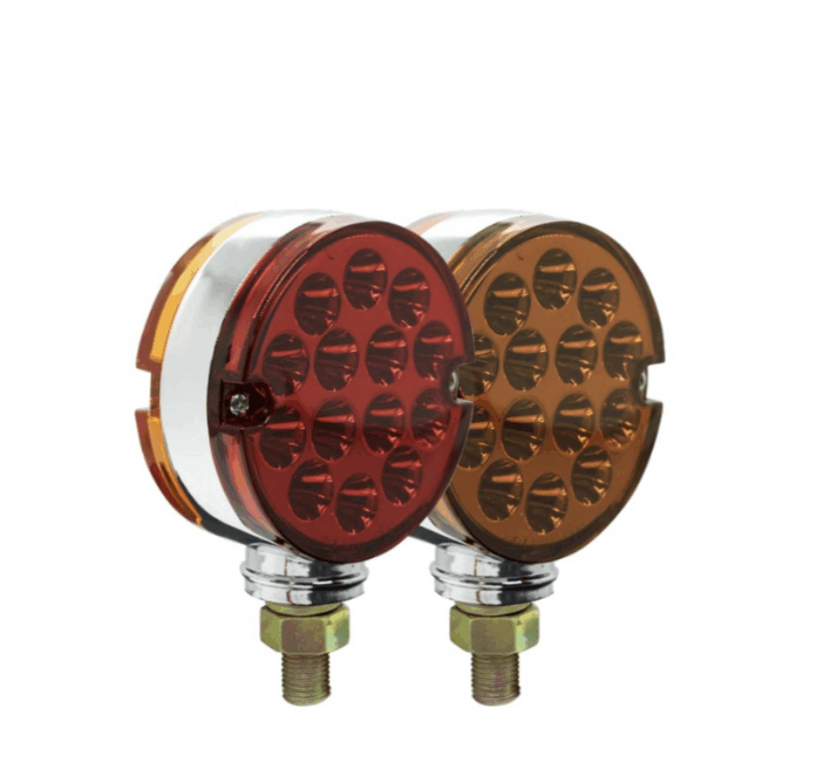 3″ LED Double Face Turn Signal Light – Amber/Red – 2Pack