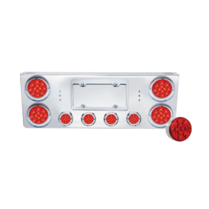 Rear Center Panel w/ 4×4″ & 4×2″ Red Spyder LED Lights