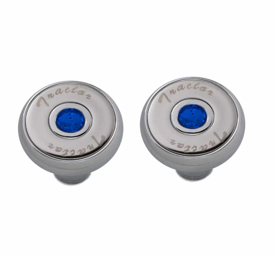 Chrome Screw-On Air Valve Knob w/ Blue Jewel – Tractor Trailer