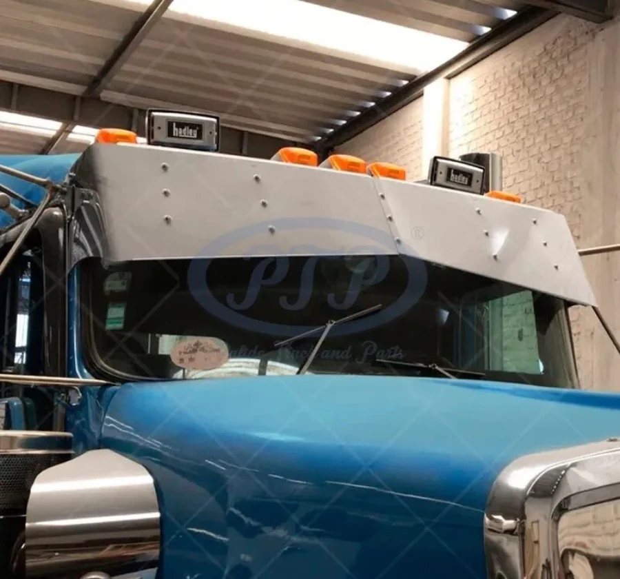 15″ Drop Visor For Kenworth T600 T660 W900L W900B T800 Stainless Steel