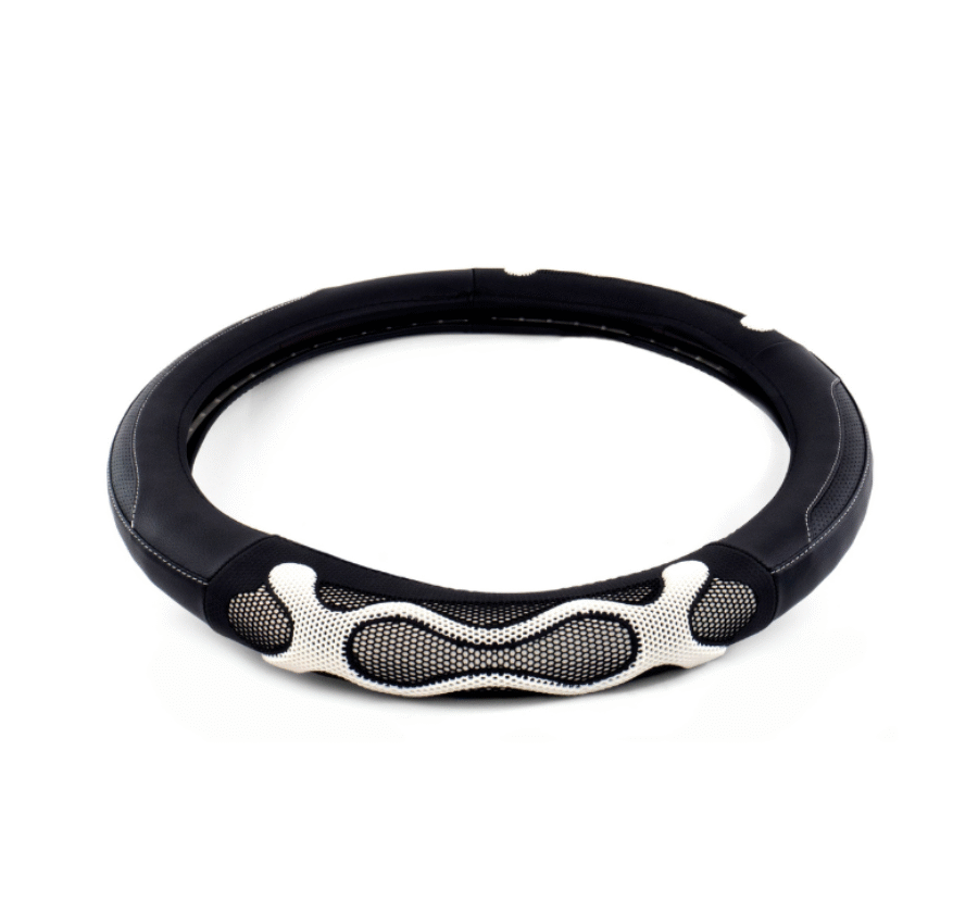 18″ White Rubber Waves Anti-Slip Steering Wheel Cover