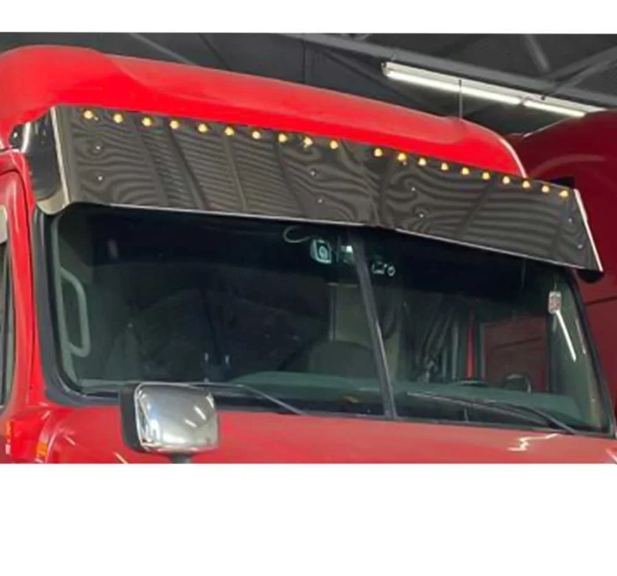 Freightliner Cascadia 16.5″ Drop Visor w/ 20 3/4″ Light Holes
